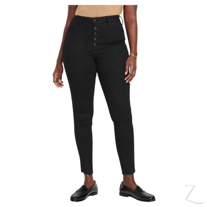 Buy-Ladies Extra High Rise Super Skinny Super Stretchy Strong Denim Jeans | Cropped | "Samina"-Black-26-Online-in South Africa-on Zalemart