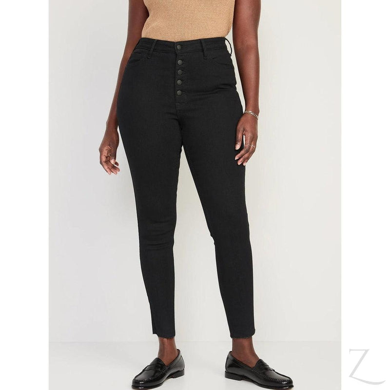 Buy-Ladies Extra High Rise Super Skinny Super Stretchy Strong Denim Jeans | Cropped | "Samina"-Online-in South Africa-on Zalemart