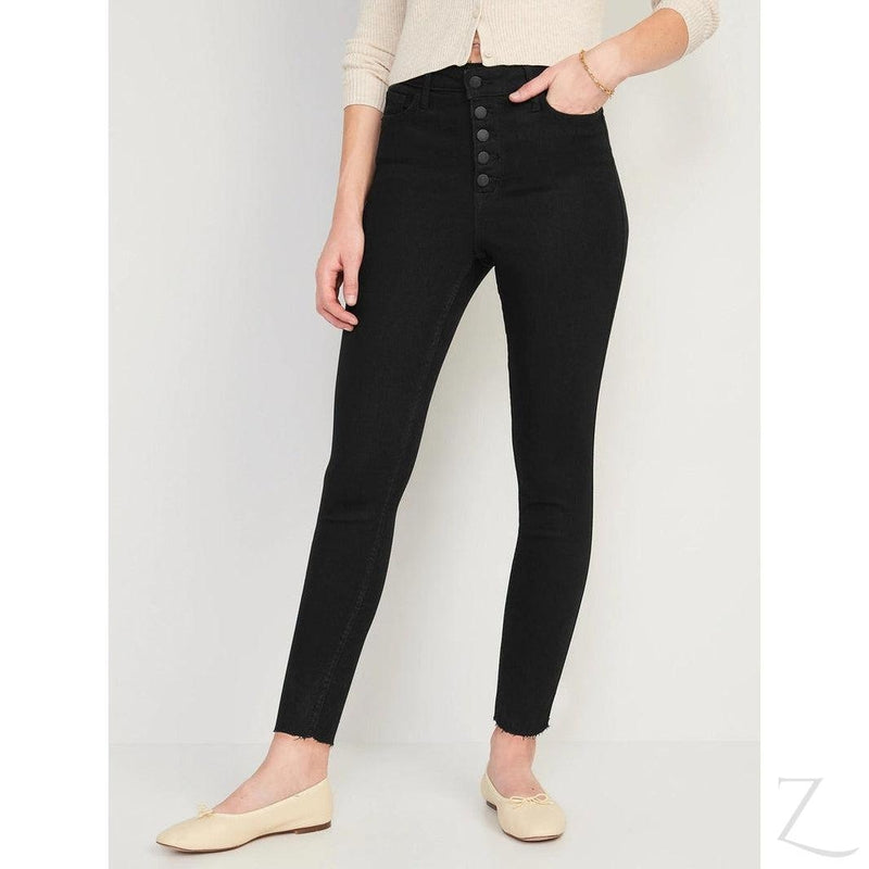 Buy-Ladies Extra High Rise Super Skinny Super Stretchy Strong Denim Jeans | Cropped | "Samina"-Online-in South Africa-on Zalemart