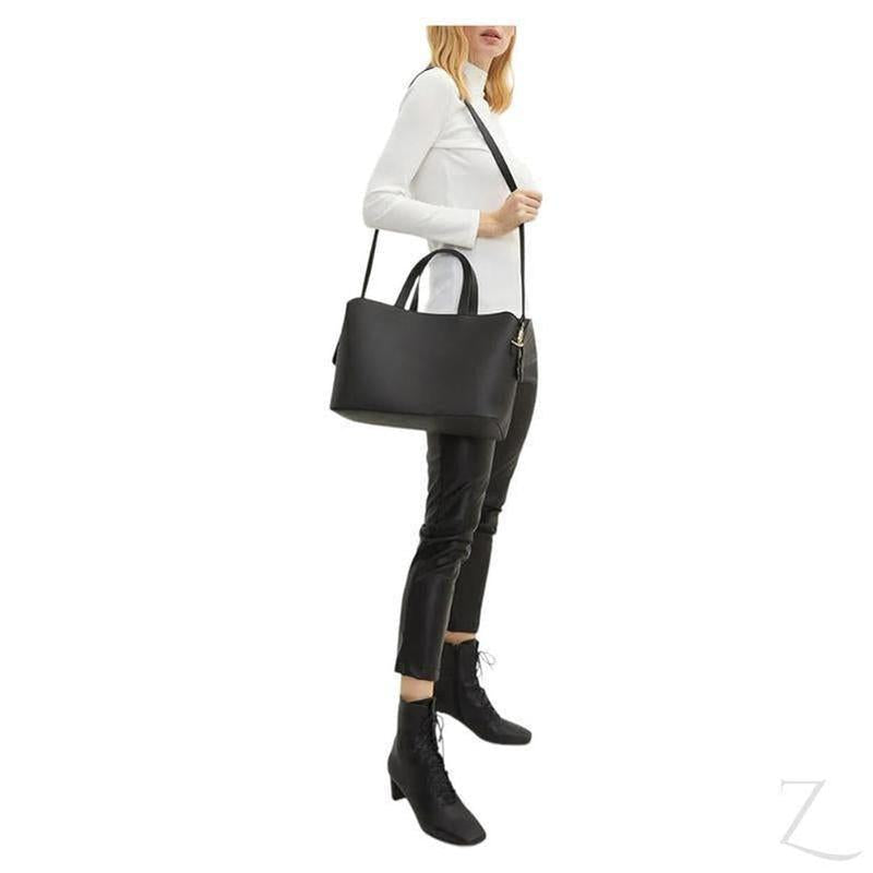 Buy-Ladies Faux Leather Crossbody Tote Bag | Adjustable Strap | "Kiki"-Online-in South Africa-on Zalemart