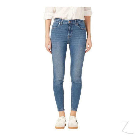 Buy-Ladies High Rise Super Skinny Super Strong Stretchy Denim Jeans | Plain | "Kawu"-Blue-28-Online-in South Africa-on Zalemart