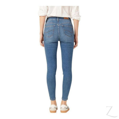 Buy-Ladies High Rise Super Skinny Super Strong Stretchy Denim Jeans | Plain | "Kawu"-Online-in South Africa-on Zalemart