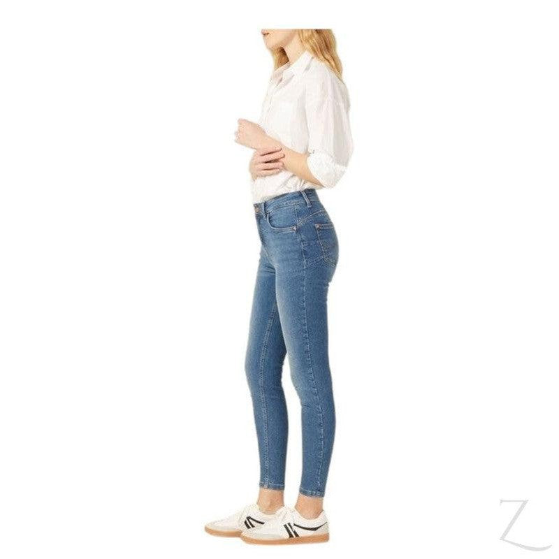 Buy-Ladies High Rise Super Skinny Super Strong Stretchy Denim Jeans | Plain | "Kawu"-Online-in South Africa-on Zalemart