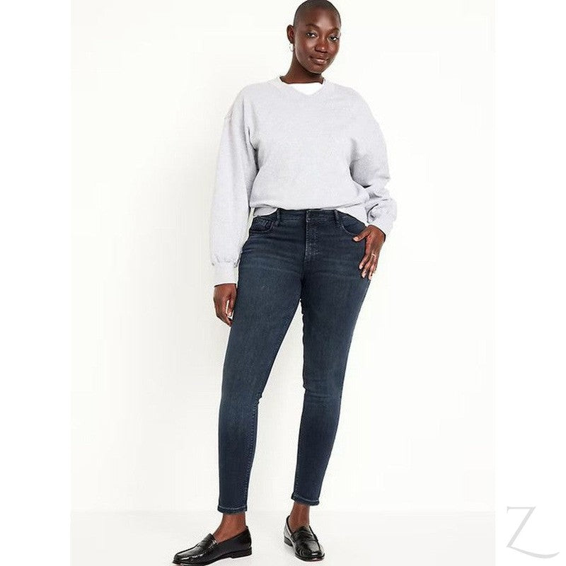 Buy-Ladies High Rise Super Skinny Super Strong Stretchy Denim Jeans | Plain | "Samina"-Online-in South Africa-on Zalemart