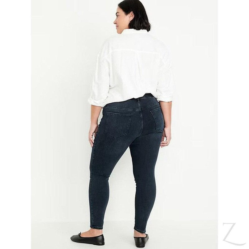 Buy-Ladies High Rise Super Skinny Super Strong Stretchy Denim Jeans | Plain | "Samina"-Online-in South Africa-on Zalemart