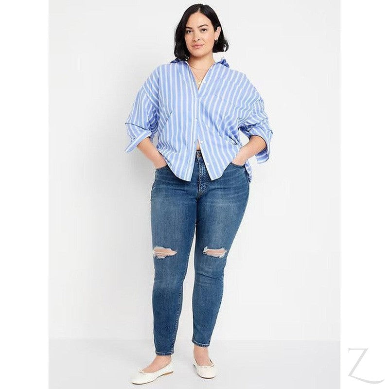 Buy-Ladies High Rise Super Skinny Super Strong Stretchy Denim Jeans | Ripped | "Samina"-Online-in South Africa-on Zalemart