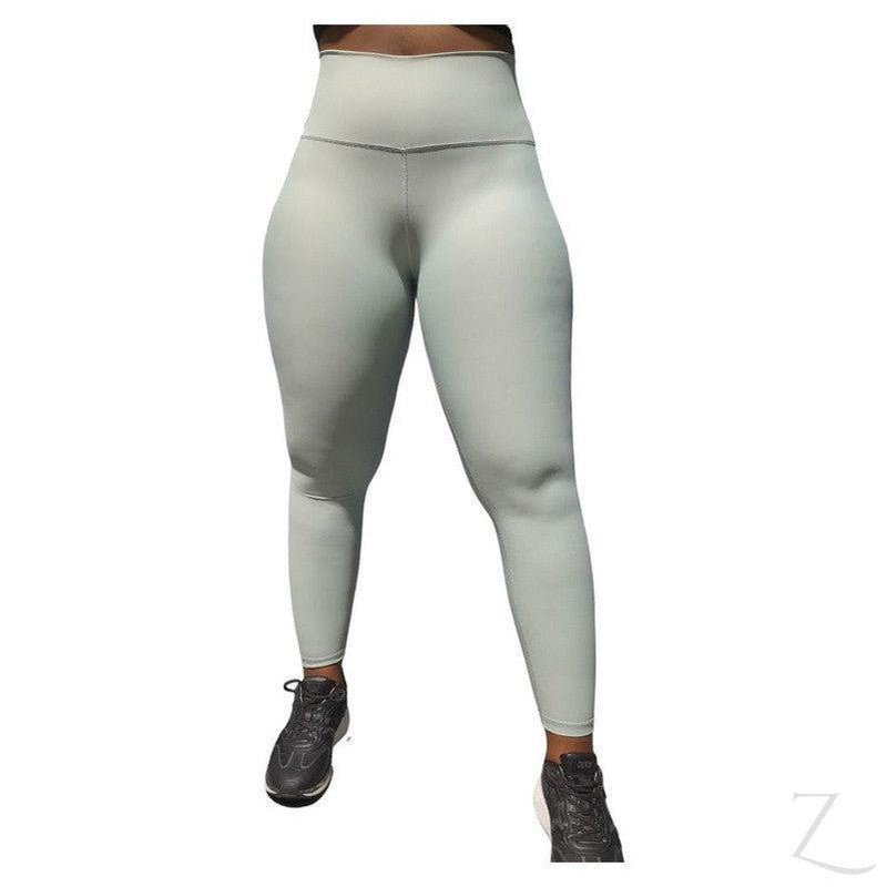 Buy-Ladies High Rise Super Stretchy Leggings | All SIzes | "Samina"-Light Green-XS-Regular-Online-in South Africa-on Zalemart