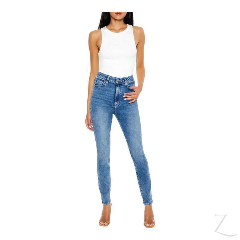 Buy-Ladies High Rise Super Stretchy Super Skinny Strong Denim Jeans | Plain | "Fele"-Online-in South Africa-on Zalemart