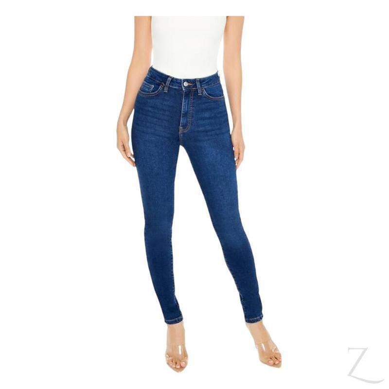 Buy-Ladies High Rise Super Stretchy Super Skinny Strong Denim Jeans | Plain | "Fele"-Online-in South Africa-on Zalemart