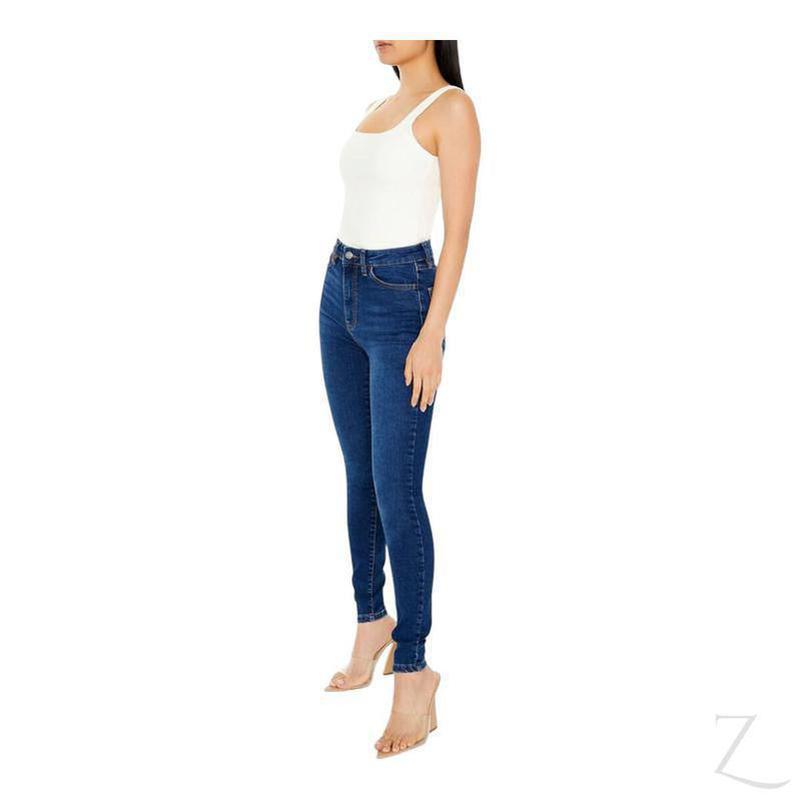 Buy-Ladies High Rise Super Stretchy Super Skinny Strong Denim Jeans | Plain | "Fele"-Online-in South Africa-on Zalemart