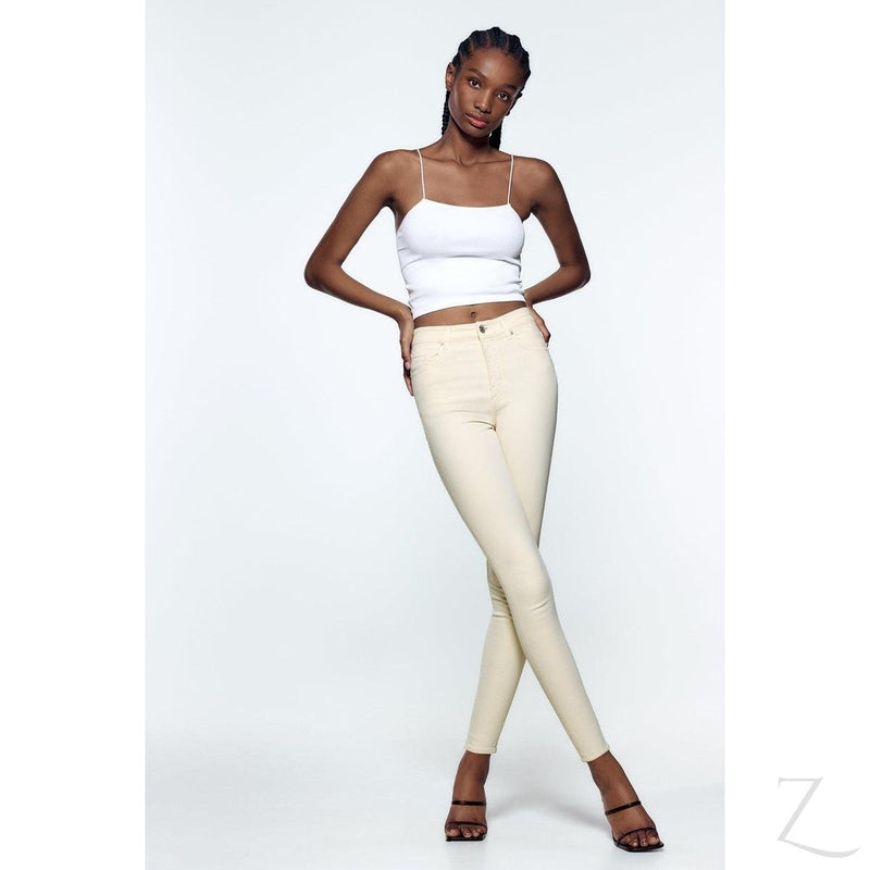 Buy-Ladies High Rise Super Stretchy Super Skinny Strong Denim Jeans | Plain | "Zia"-Online-in South Africa-on Zalemart