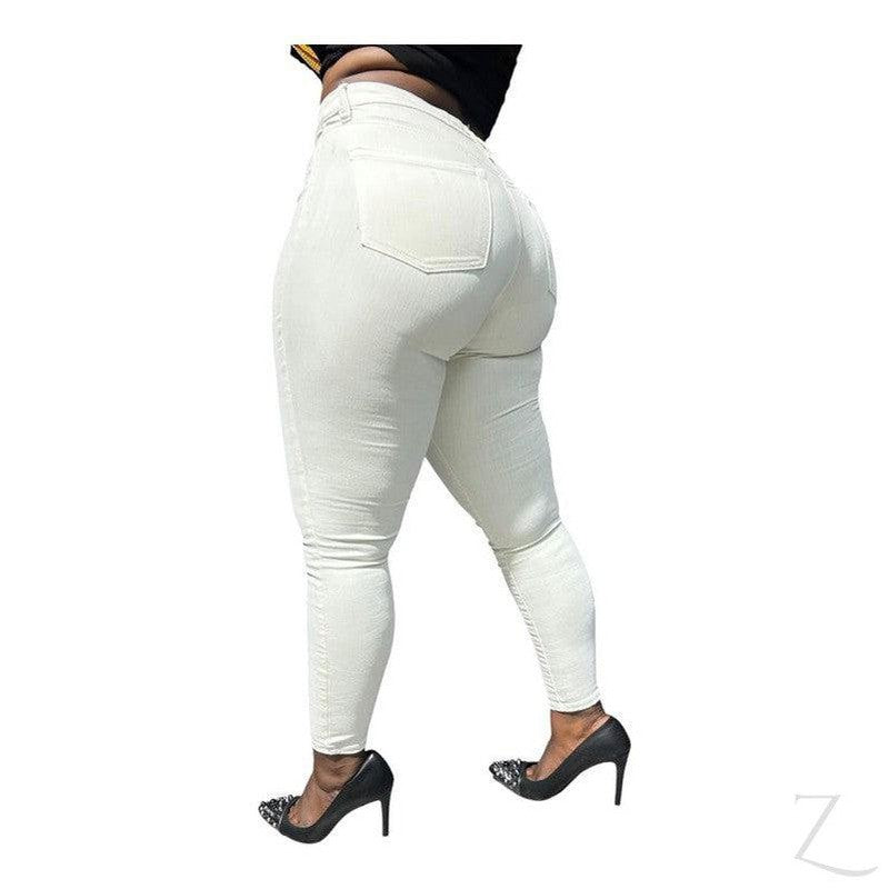 Buy-Ladies High Rise Super Strong Super Skinny Stretchy Denim Jeans | Plain | "Futhi"-Online-in South Africa-on Zalemart