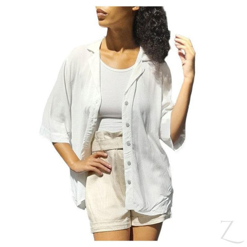 Buy-Ladies High Waist Paper Bag Linen Shorts | "Oola"-Online-in South Africa-on Zalemart