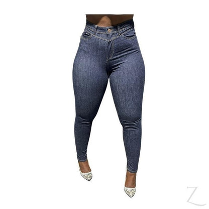 Buy-Ladies High Waist Super Skinny Super Stretchy Super Strong Denim Jeans | Plain | "Ibhuku"-Online-in South Africa-on Zalemart