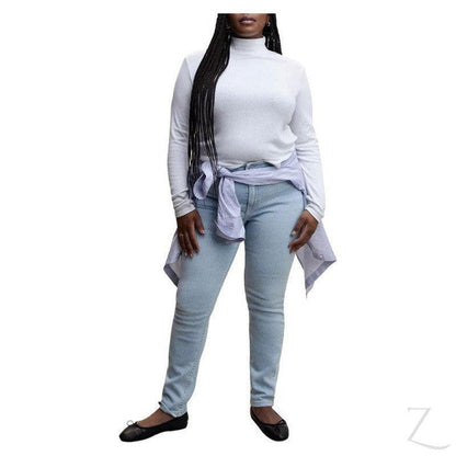 Buy-Ladies High Waist Super Strong Skinny Stretchy Denim Jeans | Plain | "Sithelo"-Online-in South Africa-on Zalemart