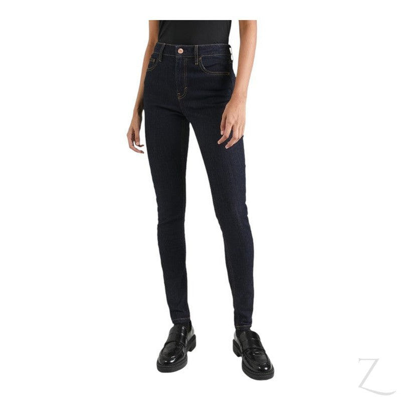 Buy-Ladies High Waist Super Strong Stretchy Skinny Denim Jeans | Plain | "Roo"-Online-in South Africa-on Zalemart