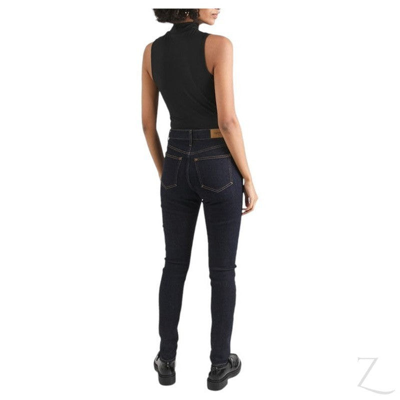 Buy-Ladies High Waist Super Strong Stretchy Skinny Denim Jeans | Plain | "Roo"-Online-in South Africa-on Zalemart