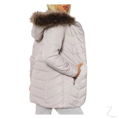 Buy-Ladies Hooded Parka Jacket | Faux Fur Trim | "Moya"-Online-in South Africa-on Zalemart