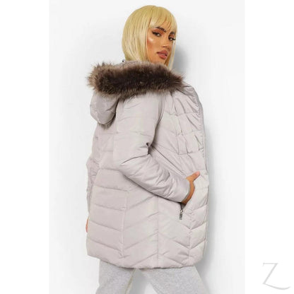 Buy-Ladies Hooded Parka Jacket | Faux Fur Trim | "Moya"-Online-in South Africa-on Zalemart