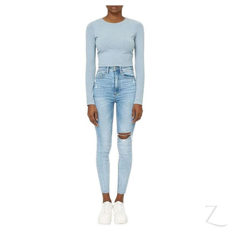 Ladies Super High Waist Super Skinny Super Stretchy Strong Denim Jeans –  Zalemart