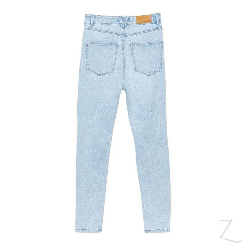 Buy-Ladies Super High Waist Super Skinny Super Strong Stretchy Denim Jeans | Ripped | "Sia"-Online-in South Africa-on Zalemart