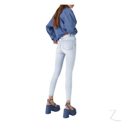 Buy-Ladies Super High Waist Super Skinny Super Strong Stretchy Denim Jeans | Ripped | "Sia"-Online-in South Africa-on Zalemart