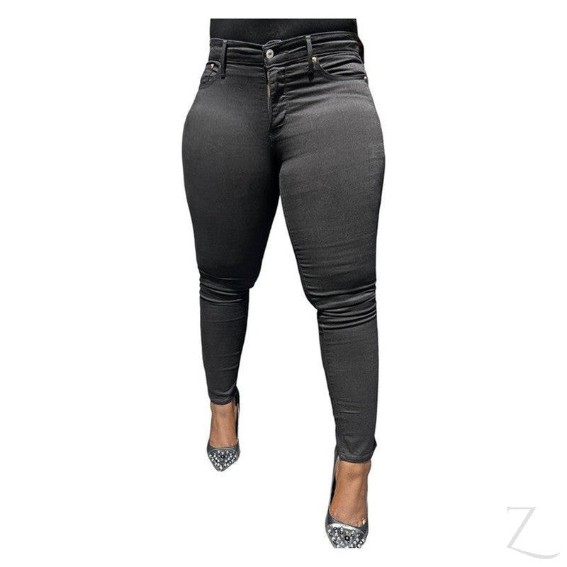 Buy-Ladies Super Stretchy Strong Slim Fit Denim Jeans | Full Length | "Faji"-Online-in South Africa-on Zalemart