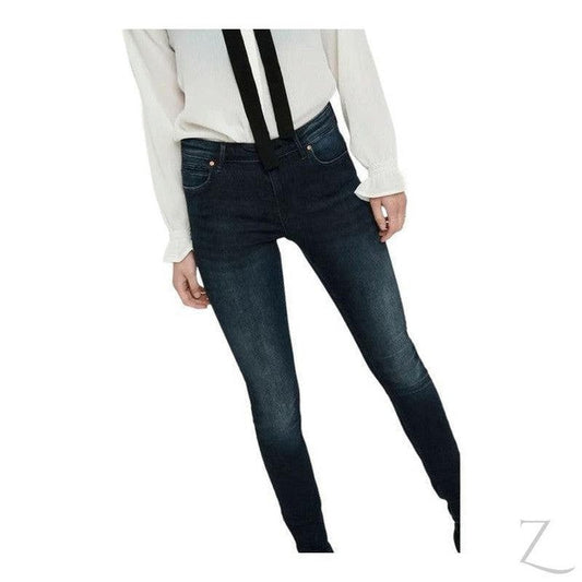 Buy-Ladies Super Stretchy Super Skinny Ankle Grazer Denim Jeans | Zip Detail | "Phela"-Online-in South Africa-on Zalemart