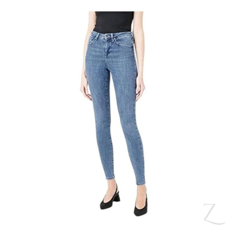 Buy-Ladies Super Stretchy Super Skinny Push Up Denim Jeans | Plain | "Phela"-Light Blue-30-Regular-Online-in South Africa-on Zalemart