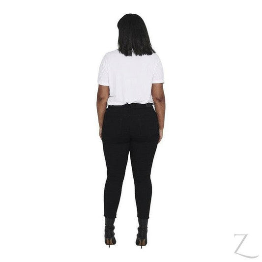 Buy-Ladies Super Stretchy Super Skinny Raw Hem Denim Jeans | Plus Sizes | "Phela"-Online-in South Africa-on Zalemart