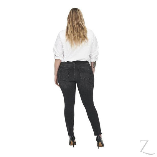 Buy-Ladies Super Stretchy Super Skinny Raw Hem Denim Jeans | Plus Sizes | "Phela"-Online-in South Africa-on Zalemart