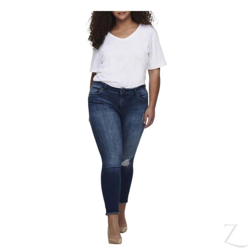 Buy-Ladies Super Stretchy Super Skinny Raw Hem Ripped Denim Jeans | Plus Sizes | "Phela"-Online-in South Africa-on Zalemart