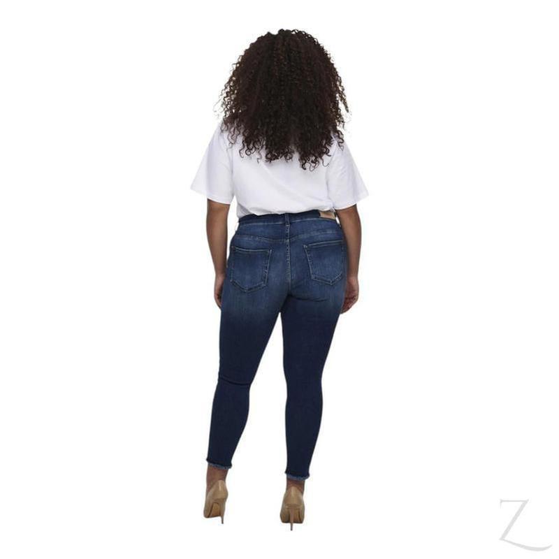 Buy-Ladies Super Stretchy Super Skinny Raw Hem Ripped Denim Jeans | Plus Sizes | "Phela"-Online-in South Africa-on Zalemart