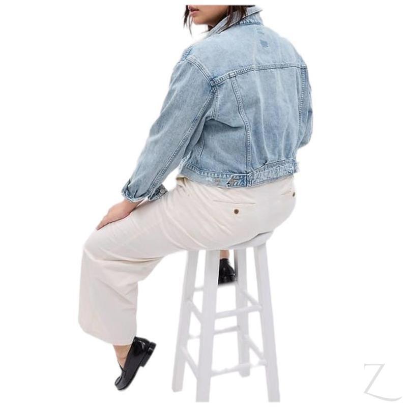 Buy-Ladies Super Strong 90s Fit Icon Denim Jacket | Ripped | "Bobo"-Online-in South Africa-on Zalemart