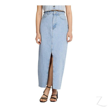 Buy-Ladies Super Strong Cropped Pencil Denim Skirt | Maxi | "Mina"-Online-in South Africa-on Zalemart