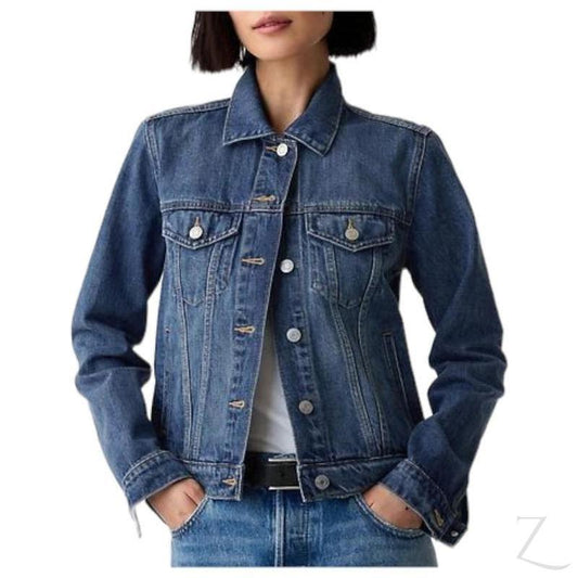 Buy-Ladies Super Strong Icon Denim Jacket | Plain | "Bobo"-Dark Blue-XXS-Regular-Online-in South Africa-on Zalemart