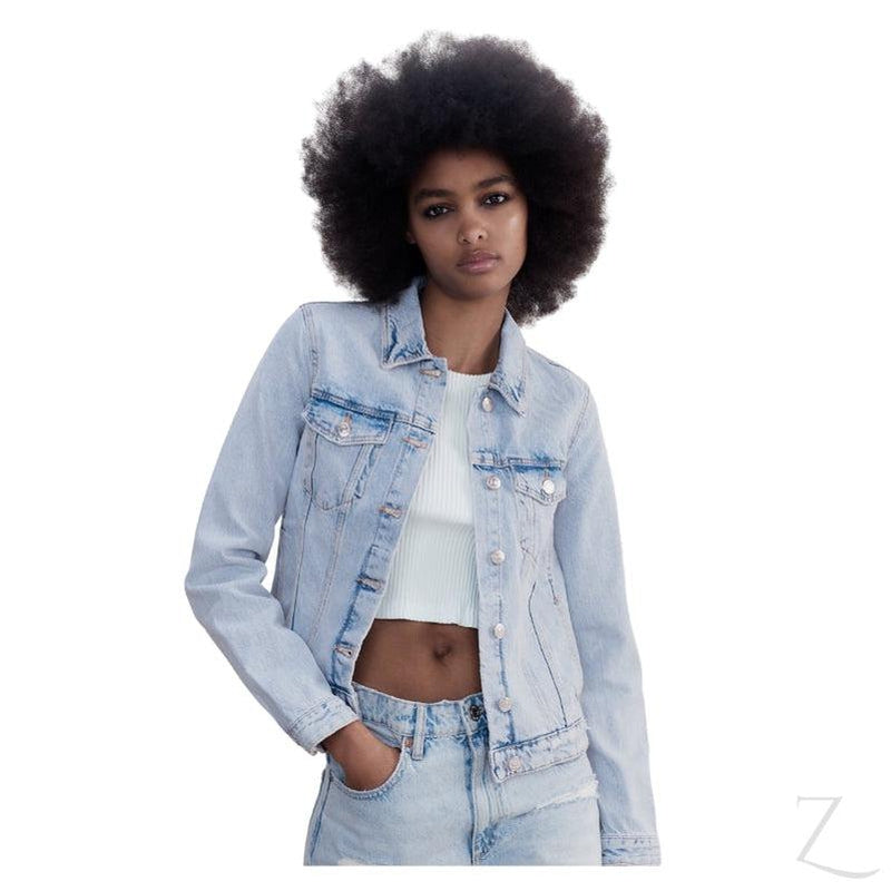 Ladies Super Strong Short Denim Jacket Plain Zia Zalemart