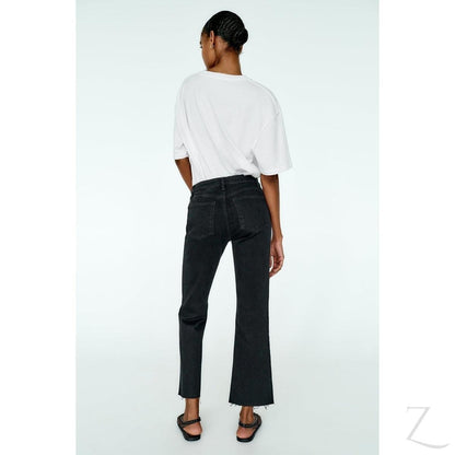 Buy-Ladies Super Strong Slightly Stretchy Flared Denim Jeans | Cropped | "Zia"-Online-in South Africa-on Zalemart