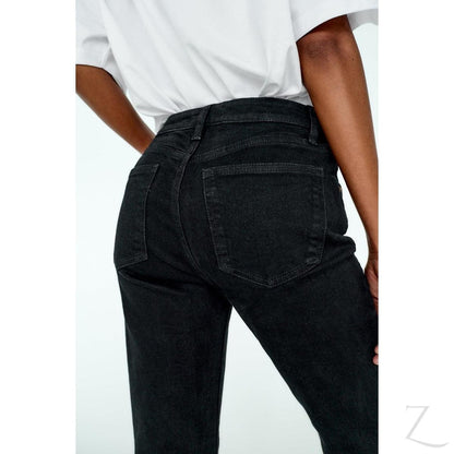 Buy-Ladies Super Strong Slightly Stretchy Flared Denim Jeans | Cropped | "Zia"-Online-in South Africa-on Zalemart