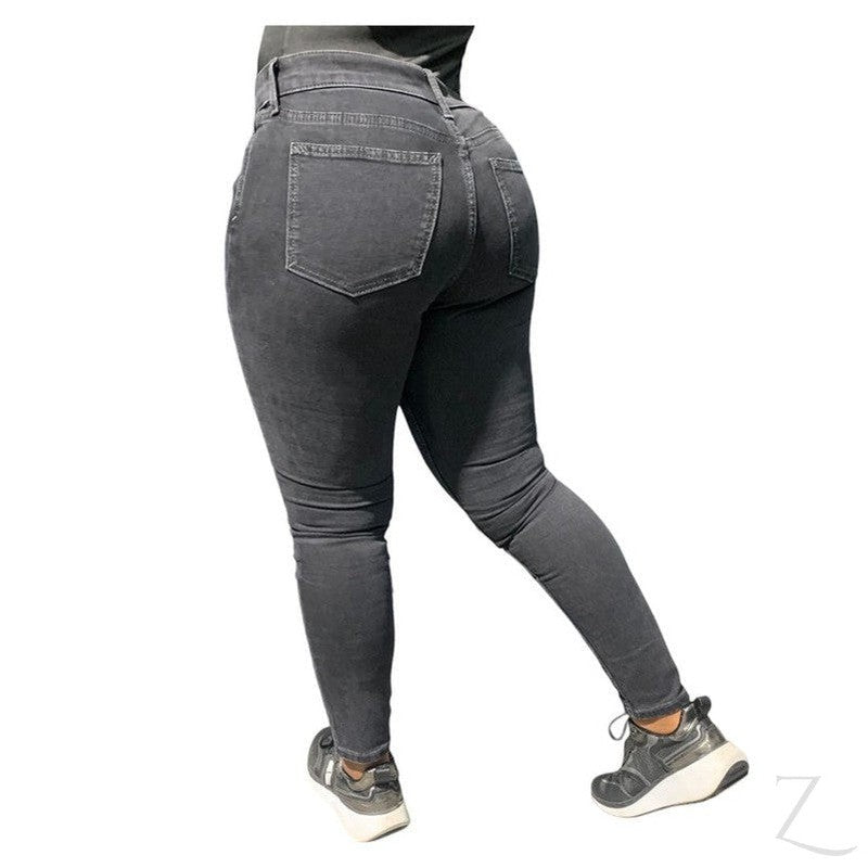 Buy-Ladies Super Strong Slightly Stretchy Skinny Denim Jeans | Plain | "Roo"-Online-in South Africa-on Zalemart