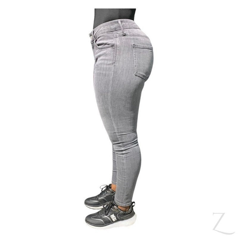 Buy-Ladies Super Strong Slightly Stretchy Skinny Denim Jeans | Plain | "Roo"-Online-in South Africa-on Zalemart