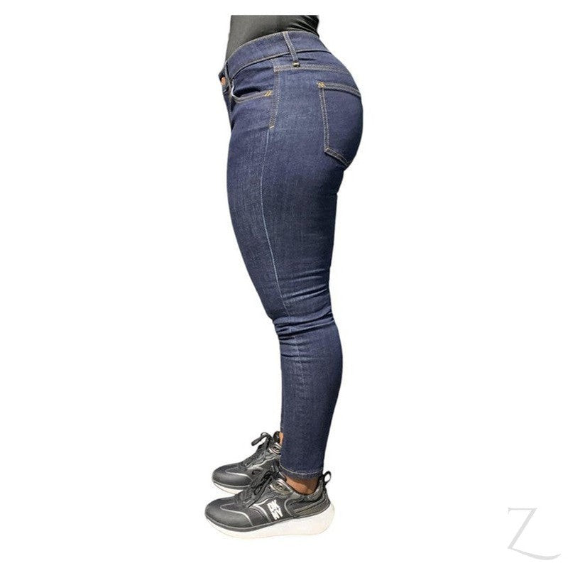 Buy-Ladies Super Strong Slightly Stretchy Skinny Denim Jeans | Plain | "Roo"-Online-in South Africa-on Zalemart