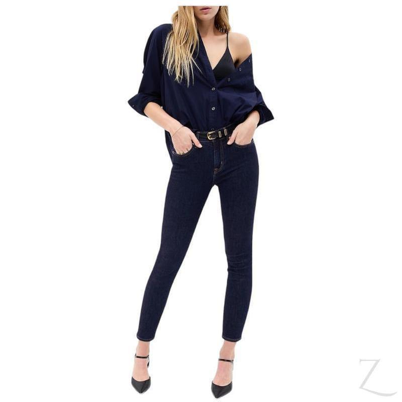 Buy-Ladies Super Strong Stretchy Skinny Denim Jeans | Plain | "Bobo"-Navy Blue-24-Regular-Online-in South Africa-on Zalemart