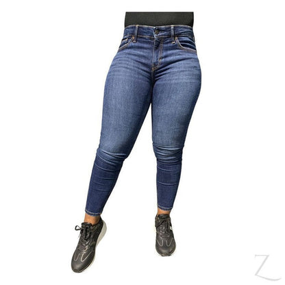 Buy-Ladies Super Strong Stretchy Skinny Denim Jeans | Plain | "Roo"-Dark Blue-26-Regular-Online-in South Africa-on Zalemart