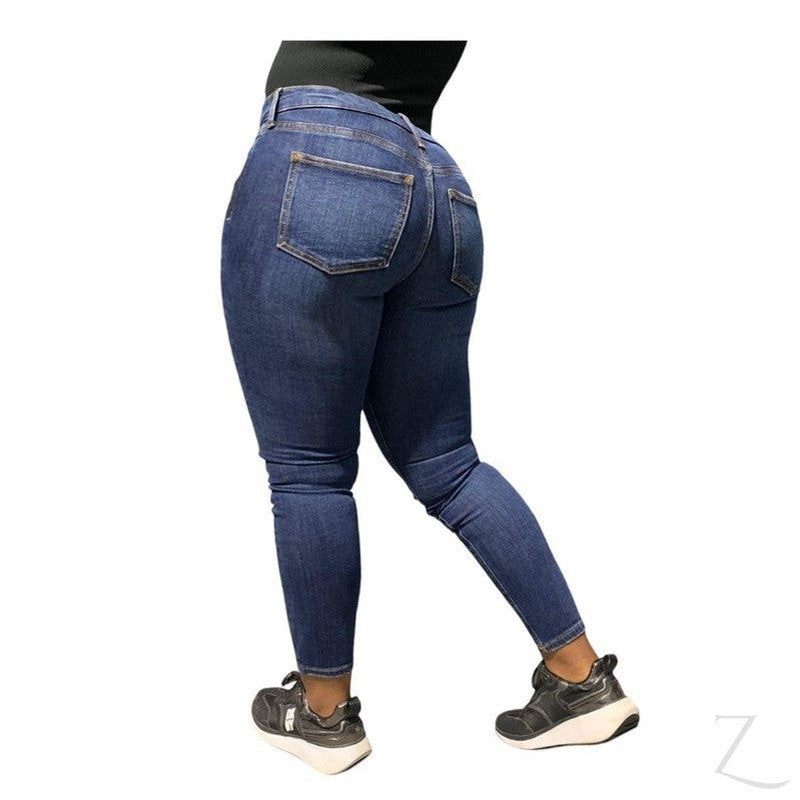 Buy-Ladies Super Strong Stretchy Skinny Denim Jeans | Plain | "Roo"-Online-in South Africa-on Zalemart