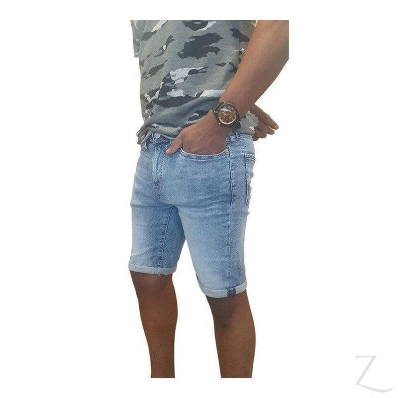 Buy-Men's Stretch Denim Shorts | Plain | "Sipho"-Online-in South Africa-on Zalemart