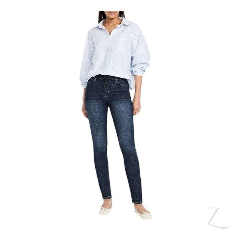 Ladies High Rise Super Skinny Super Strong Stretchy Denim Jeans | Plain | "Samina"