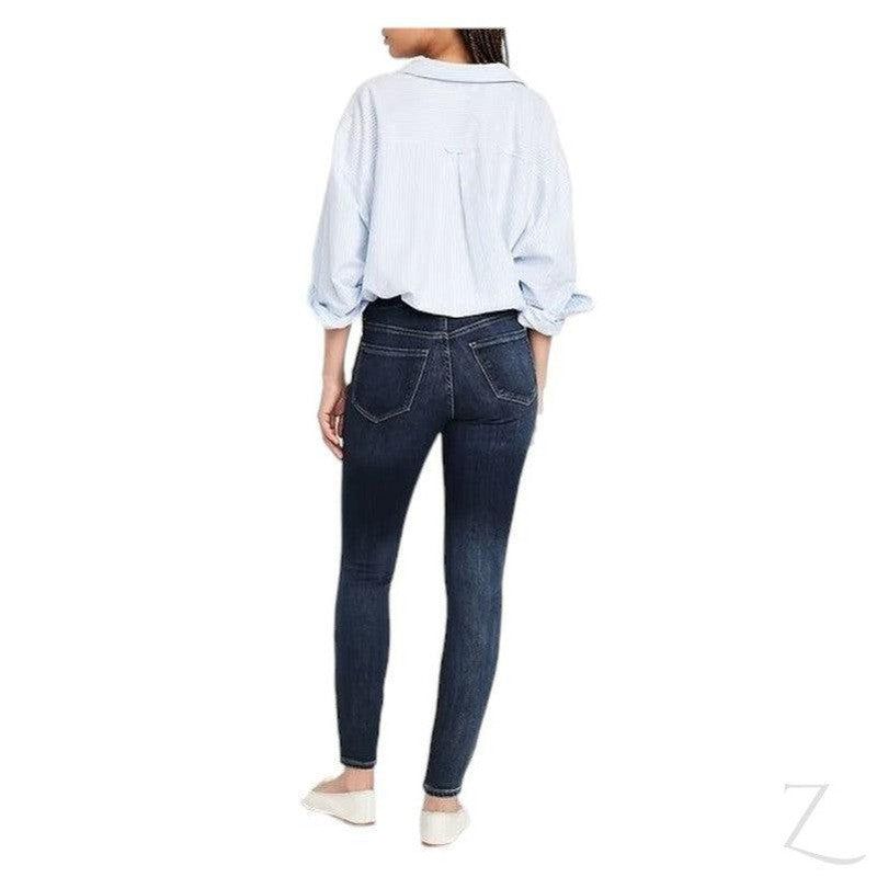 Ladies High Rise Super Skinny Super Strong Stretchy Denim Jeans | Plain | "Samina"