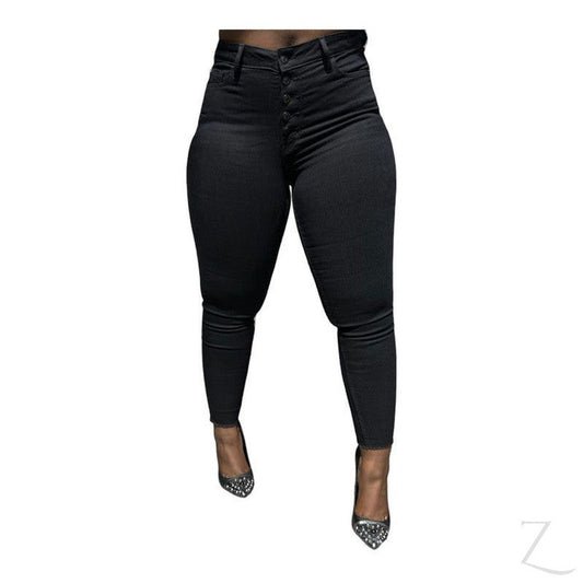 Ladies Extra High Rise Super Skinny Super Stretchy Strong Denim Jeans | Cropped | "Samina"