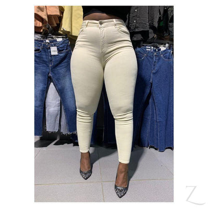 Ladies High Rise Super Stretchy Super Skinny Strong Denim Jeans | Plain | "Zia"